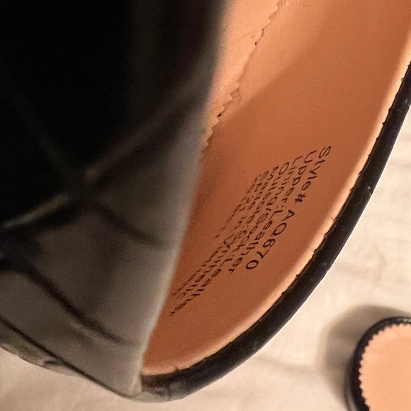 J. Crew Croc Print Black Flats - Picture 2 of 3